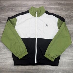 Aeropostale Track Jacket Colorblock Mens Medium Nylon Windbreaker Y2K Loose Fit